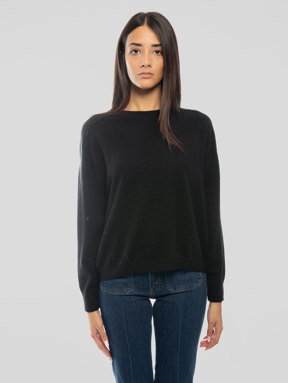 NOTSHY Maglia Girocollo Cropped Nero