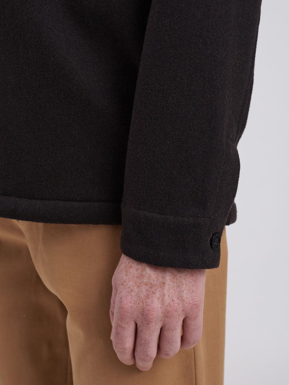 NORSE PROJECTS Overshirt In Panno Di Lana Leggero Caffè