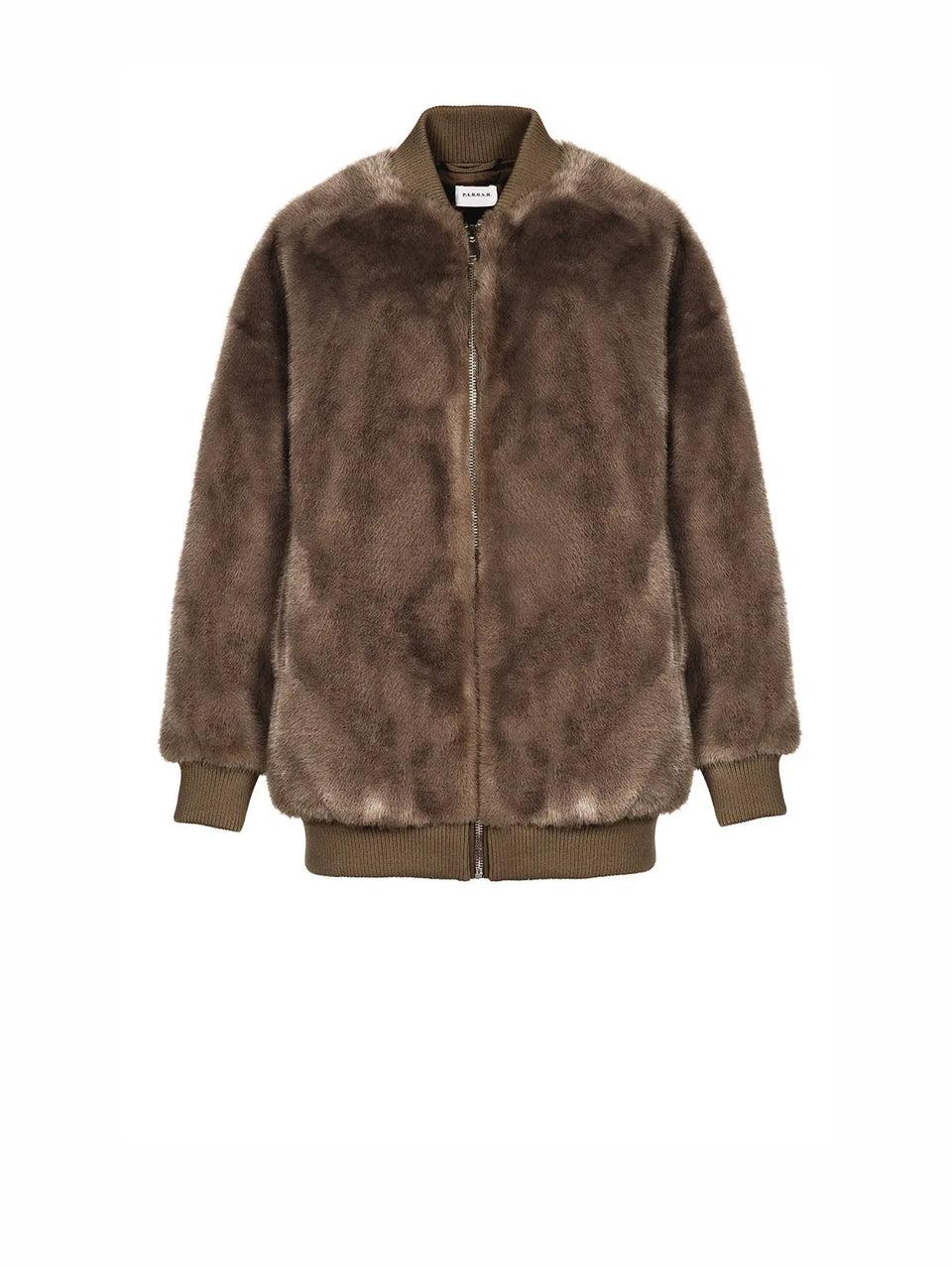 P.A.R.O.S.H. Bomber In Ecopelliccia Marrone