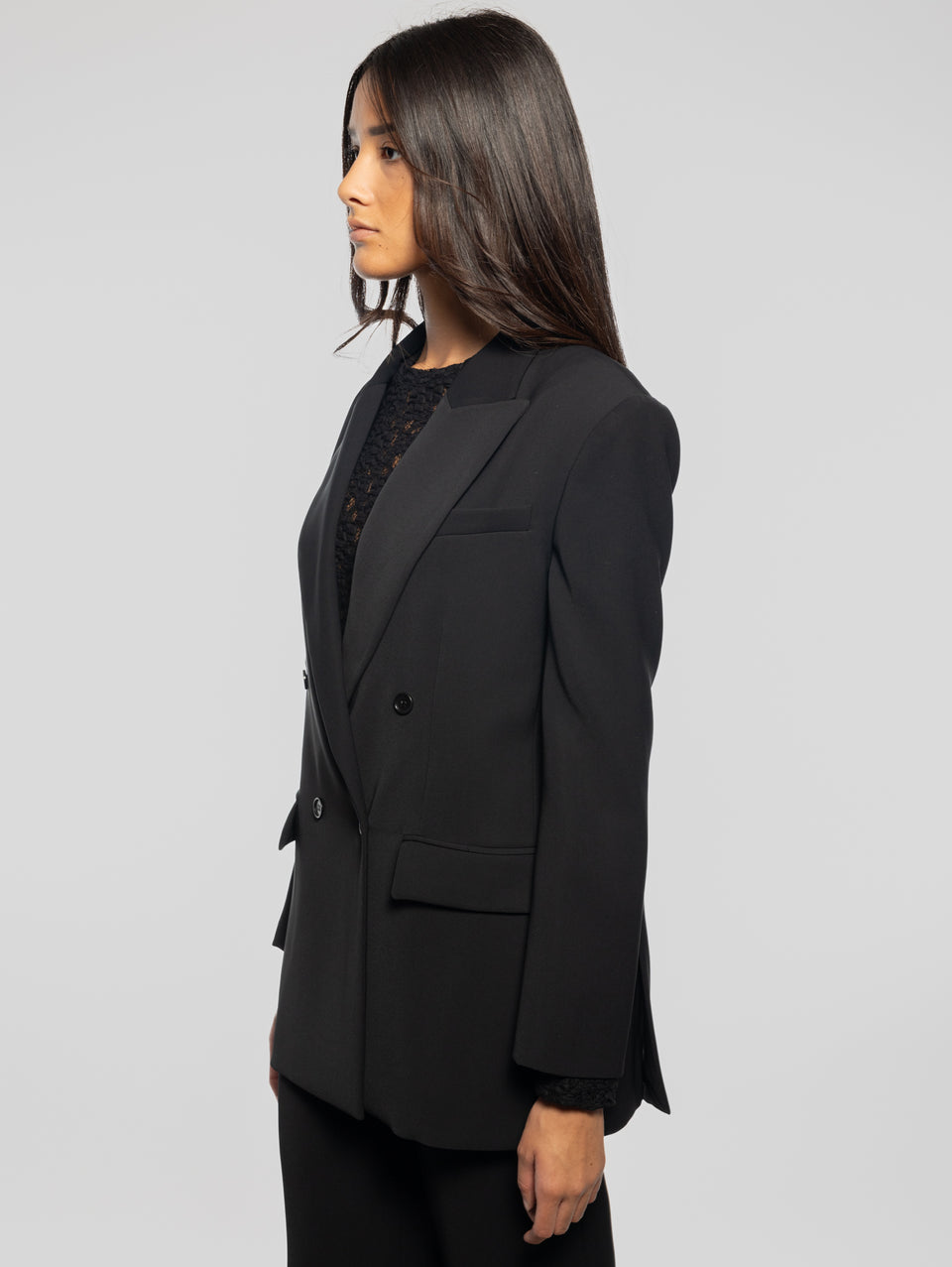 P.A.R.O.S.H. Giacca Doppiopetto In Cady Nero