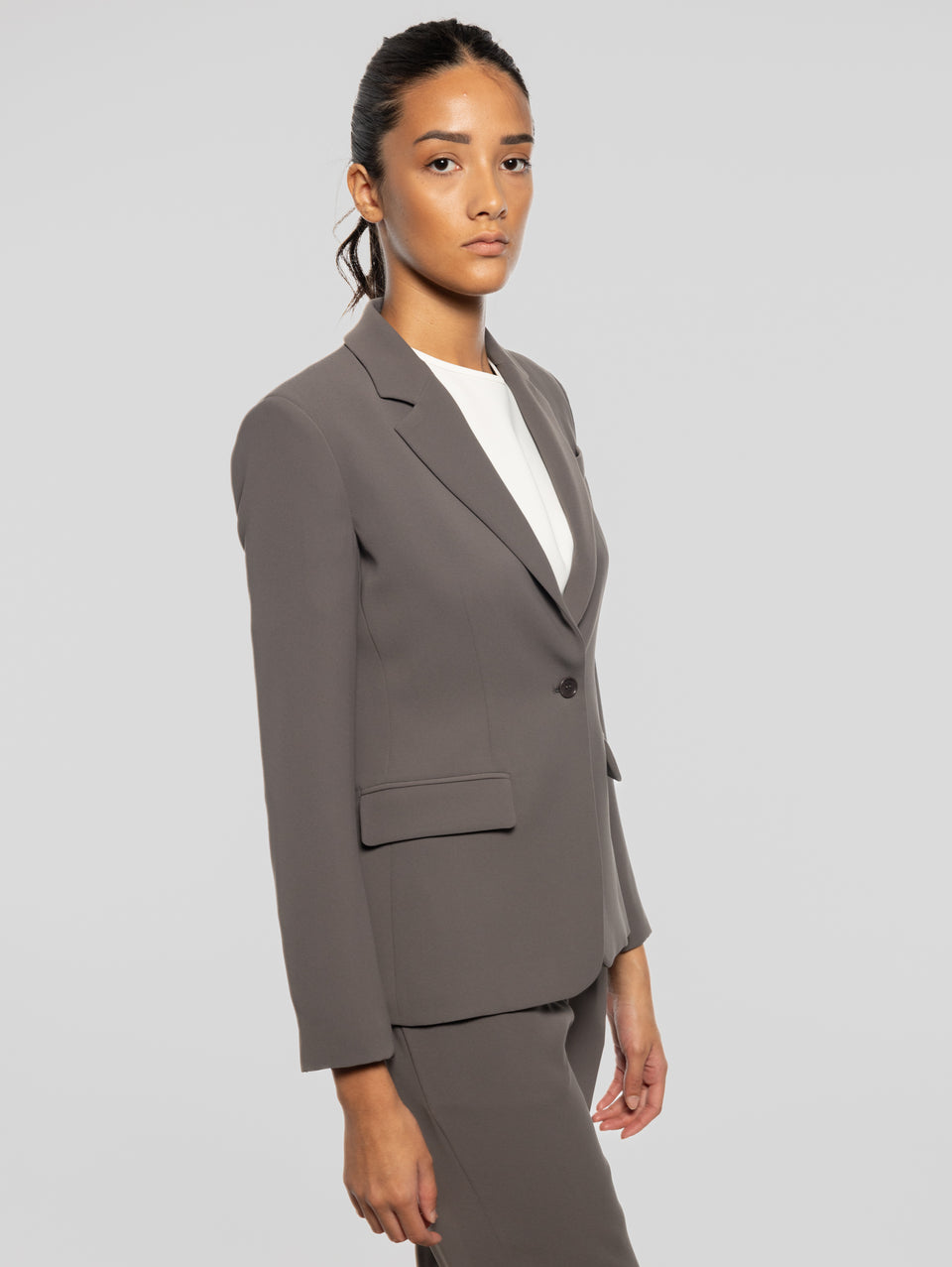 P.A.R.O.S.H. Giacca Monopetto In Cady Pietra