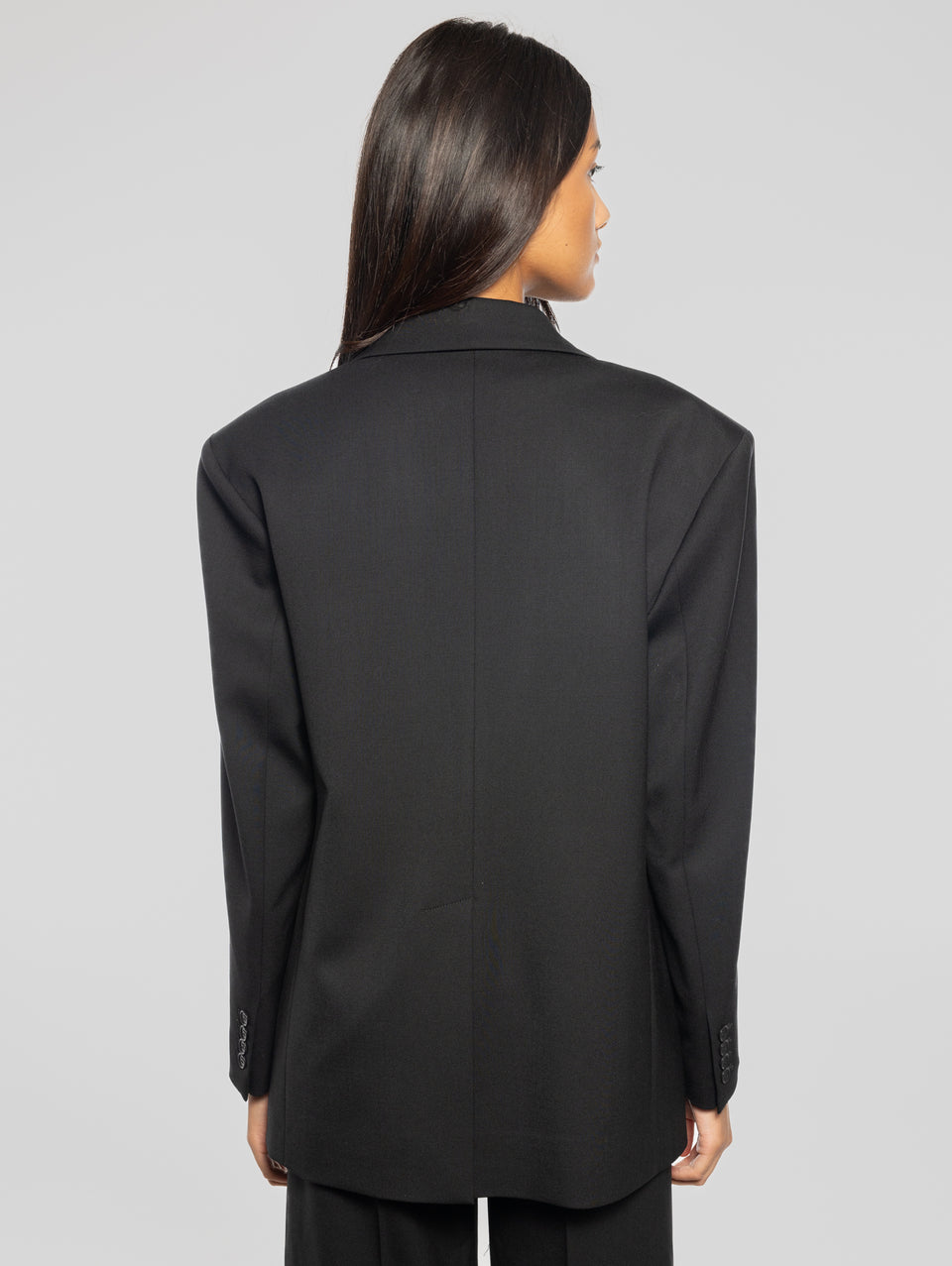 P.A.R.O.S.H. Giacca Oversize In Fresco Lana Nero