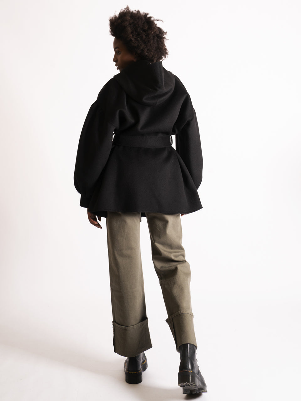 P.A.R.O.S.H. Parka In Doppio Di Lana Nero