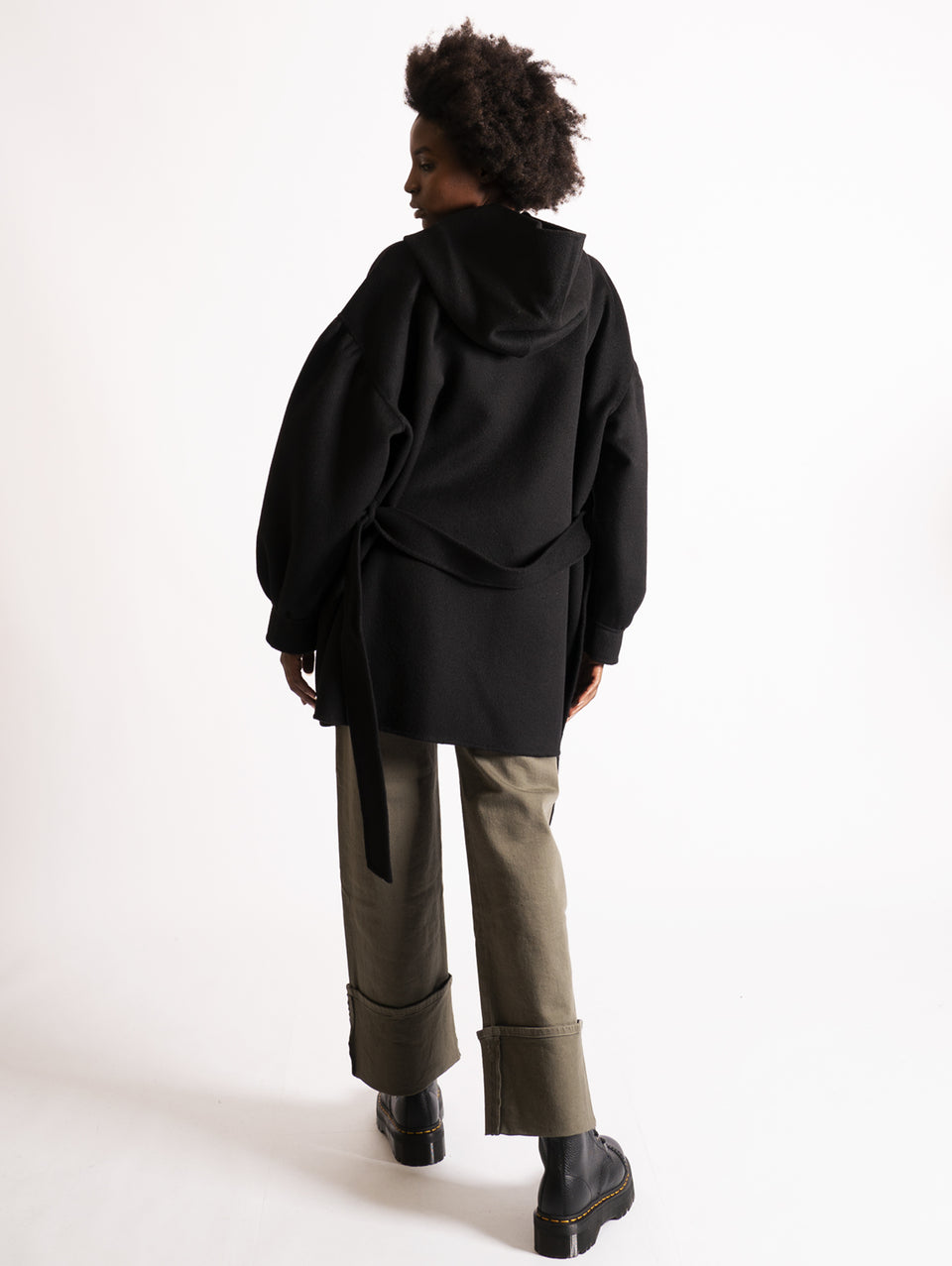 P.A.R.O.S.H. Parka In Doppio Di Lana Nero