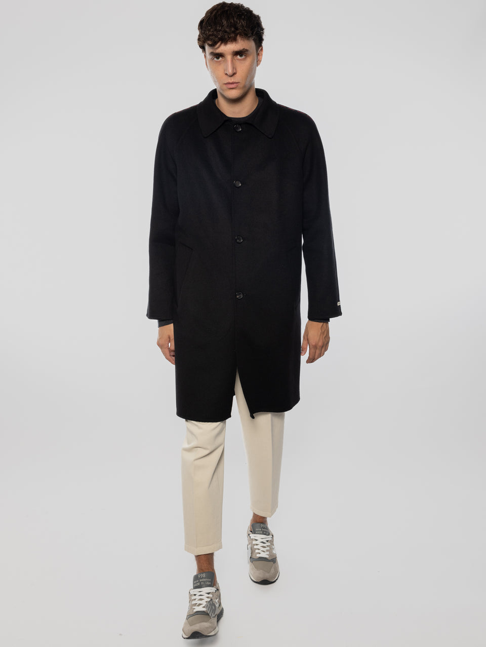 PALTò Cappotto Lungo in Double Marcello Nero