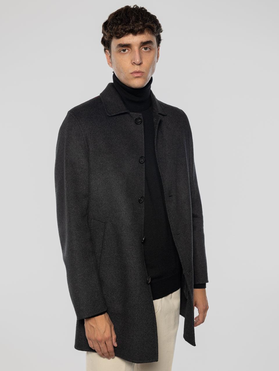 PALTò Cappotto Monopetto In Double Alfredo Grigio