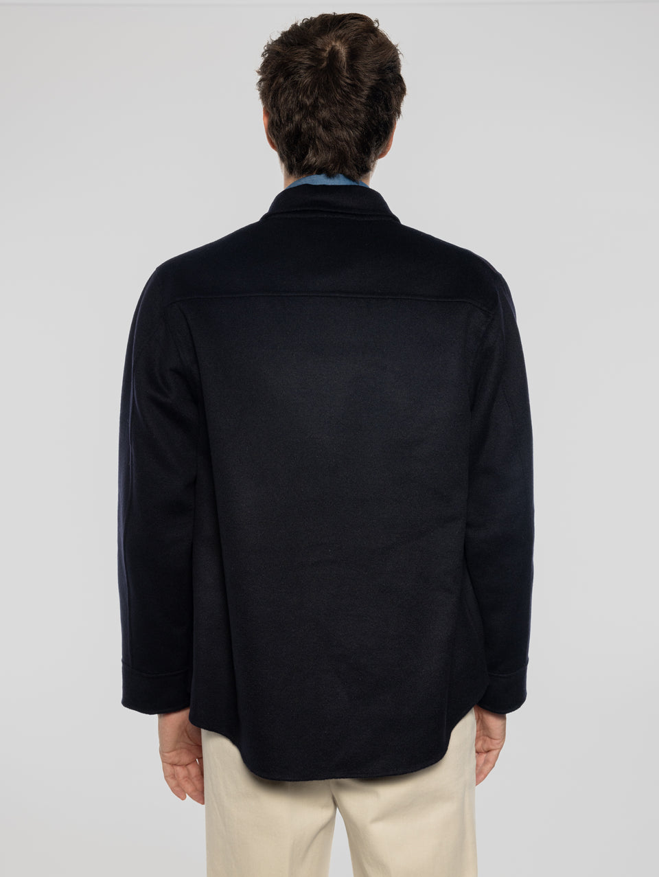 PALTò Overshirt In Panno Double Sasha Blu