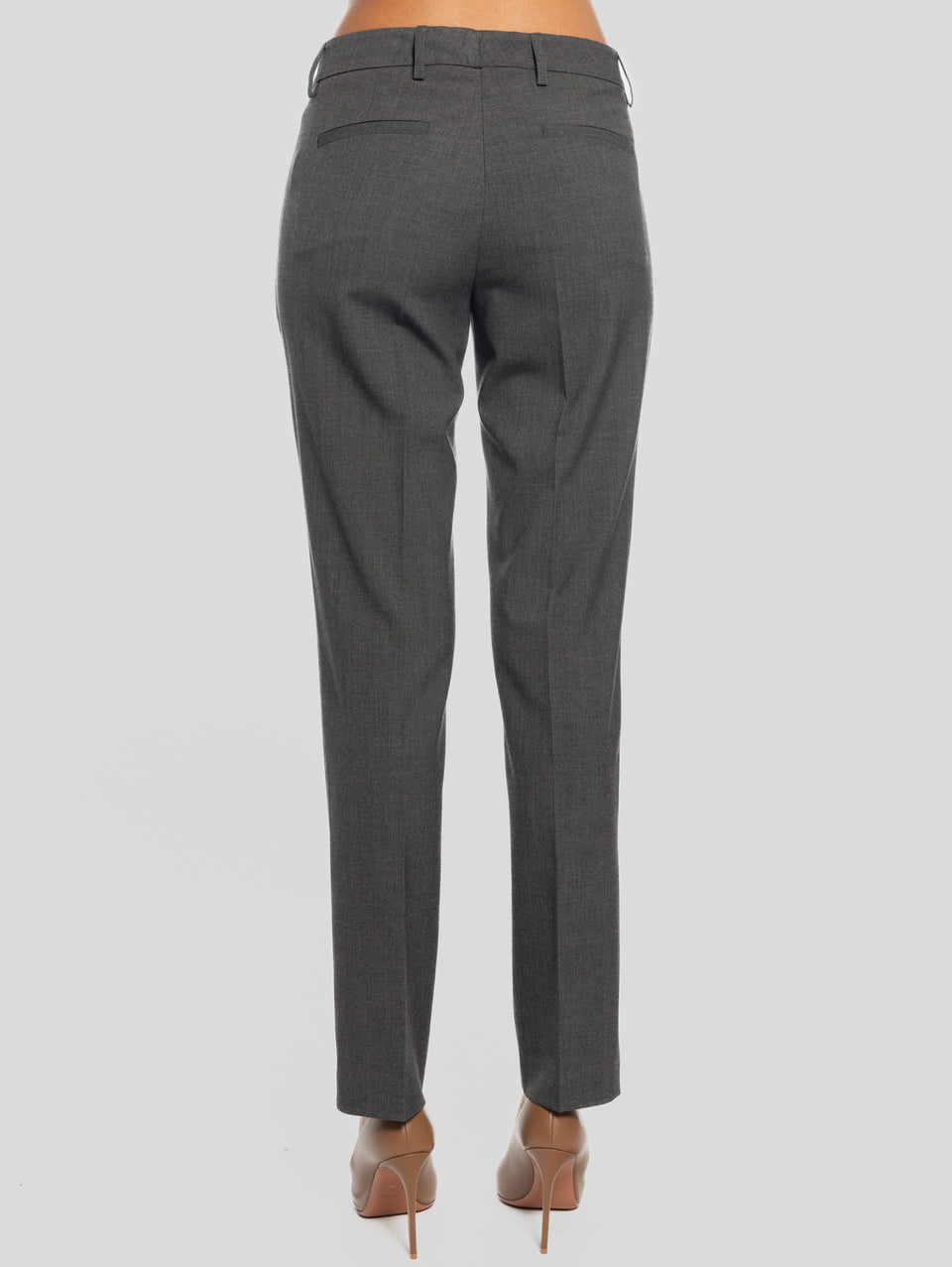 MAISON SECRÈTE Pantaloni Dritti In Viscosa Antracite