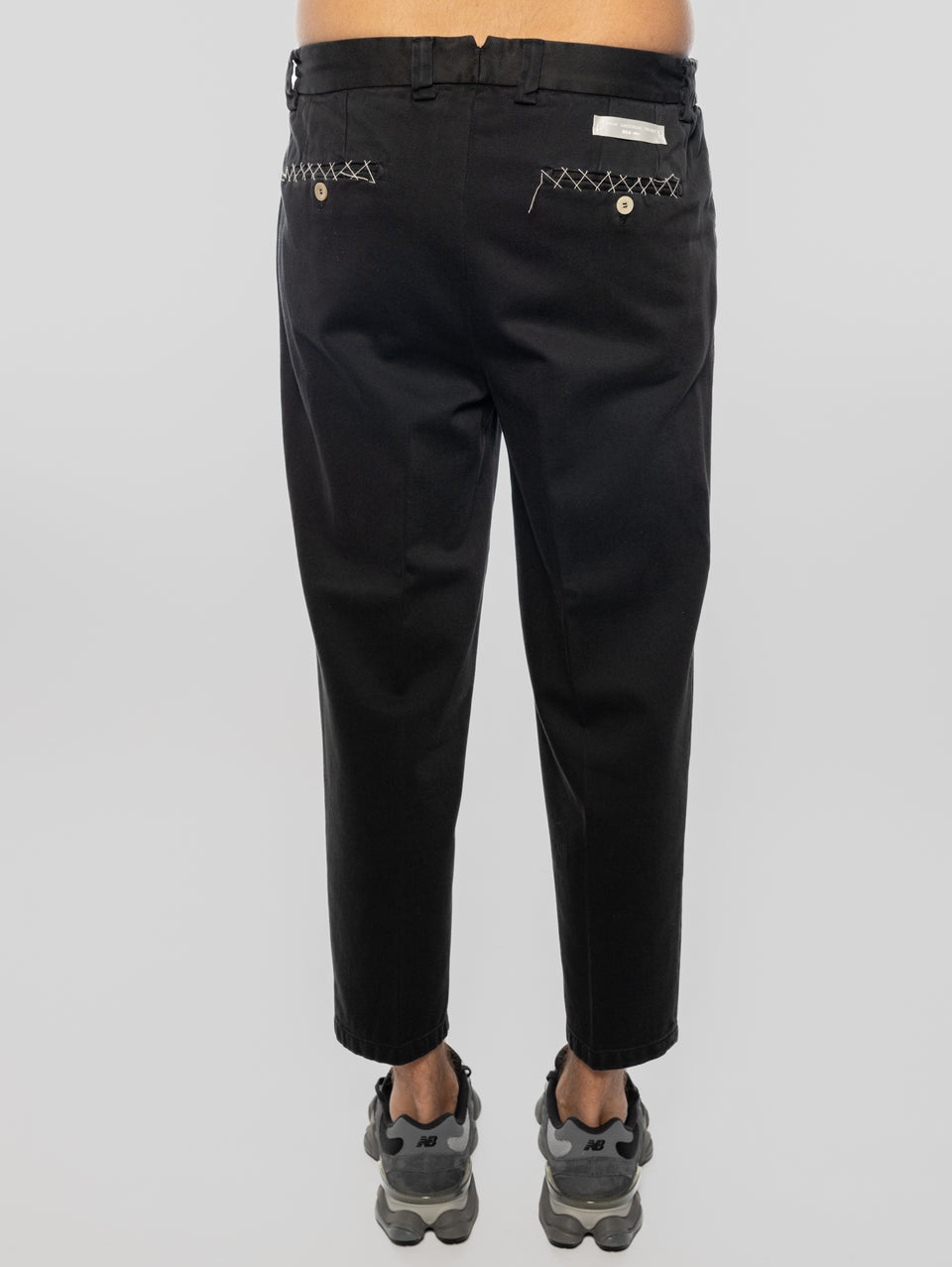 BRIGLIA 1949 Pantaloni In Bull Denim Con Pinces Nero