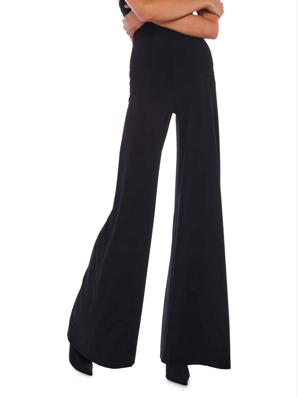 NORMA KAMALI Pantaloni in Jersey Elasticizzato Nero