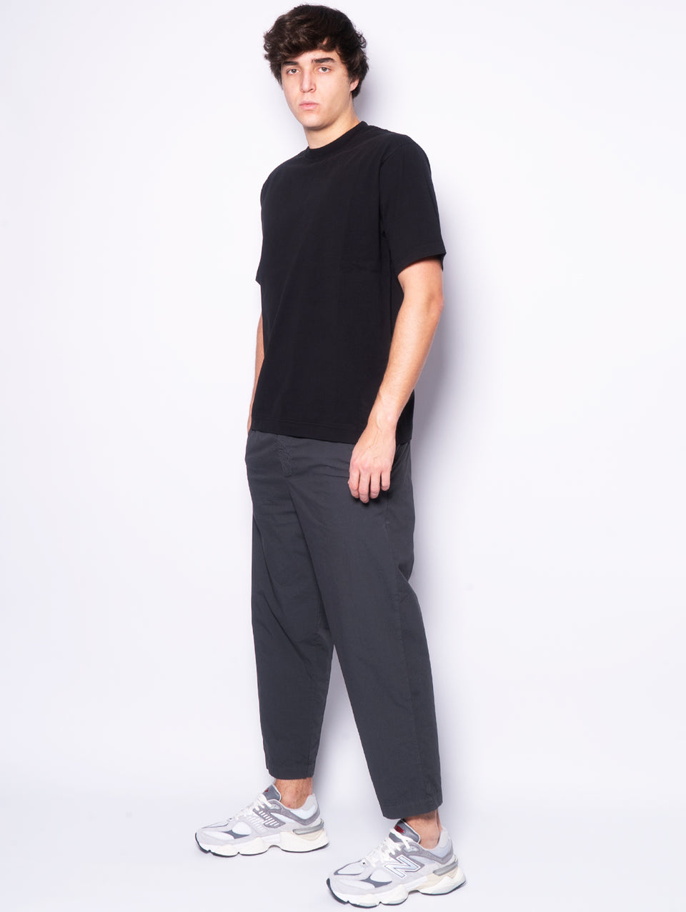 BARENA VENEZIA Pantaloni Jogger Relaxed In Cotone Ameo Piombo