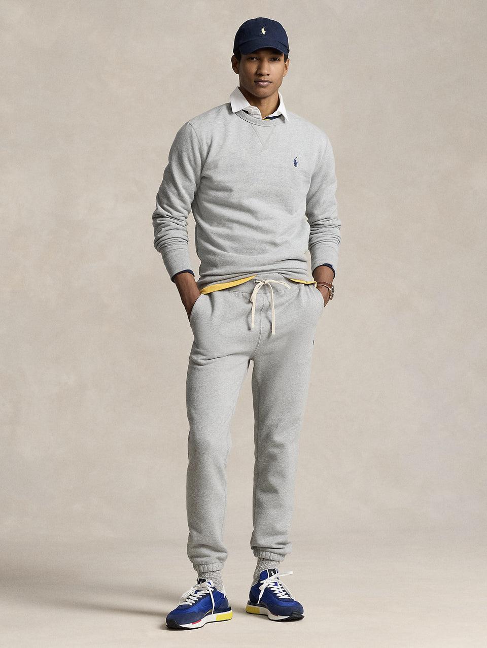 RALPH LAUREN Pantaloni Joggers In Misto Cotone Grigio