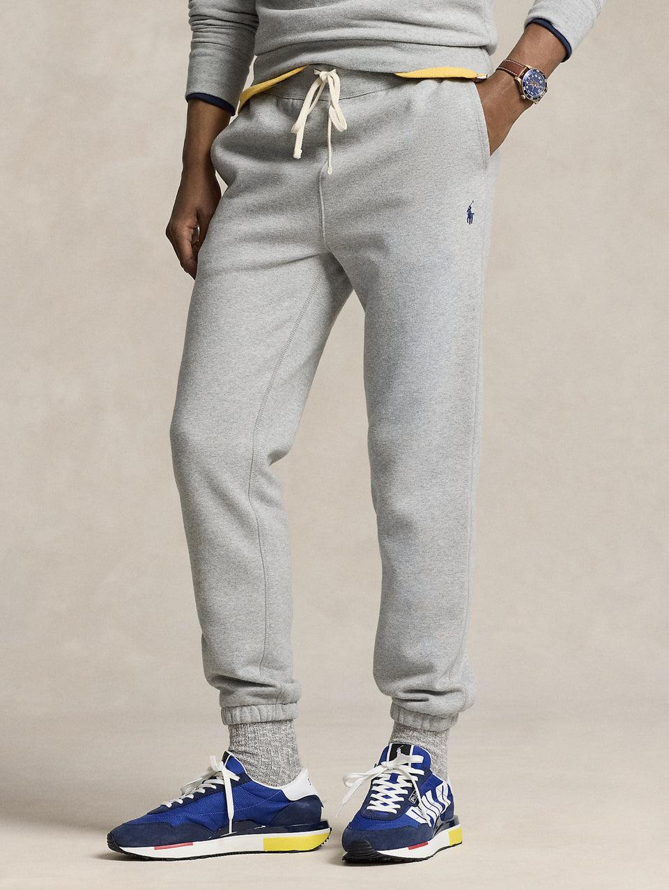 RALPH LAUREN Pantaloni Joggers in Misto Cotone Grigio