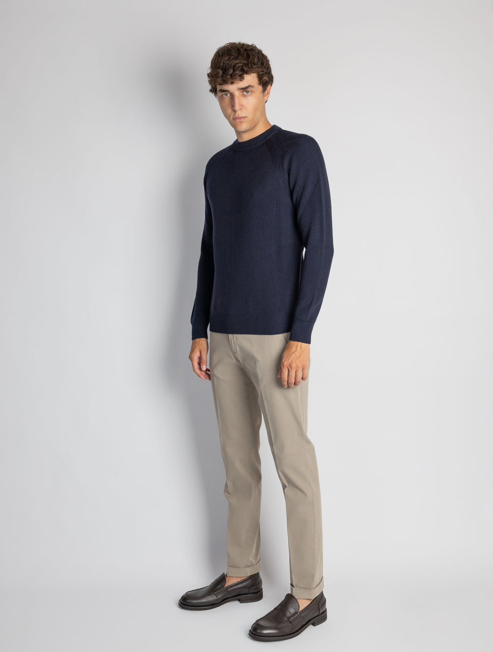 BRIGLIA 1949 Pantaloni Slim Fit In Armatura Di Cotone Yuta