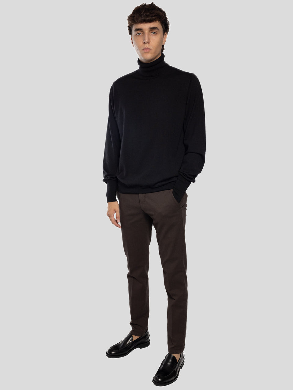 BRIGLIA 1949 Pantaloni Slim In Cotone Armaturato Marrone