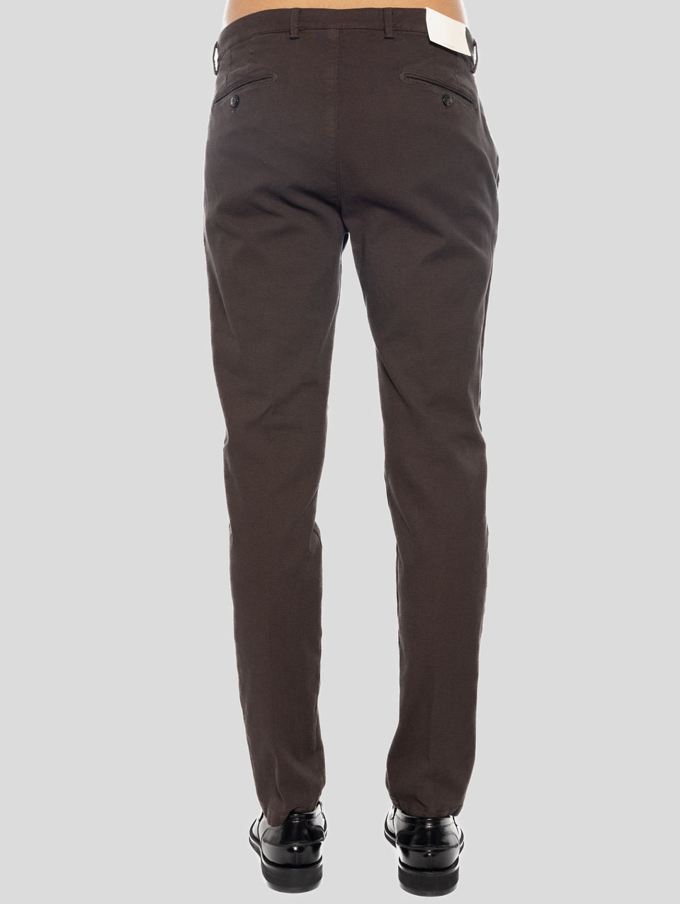 BRIGLIA 1949 Pantaloni Slim In Cotone Armaturato Marrone