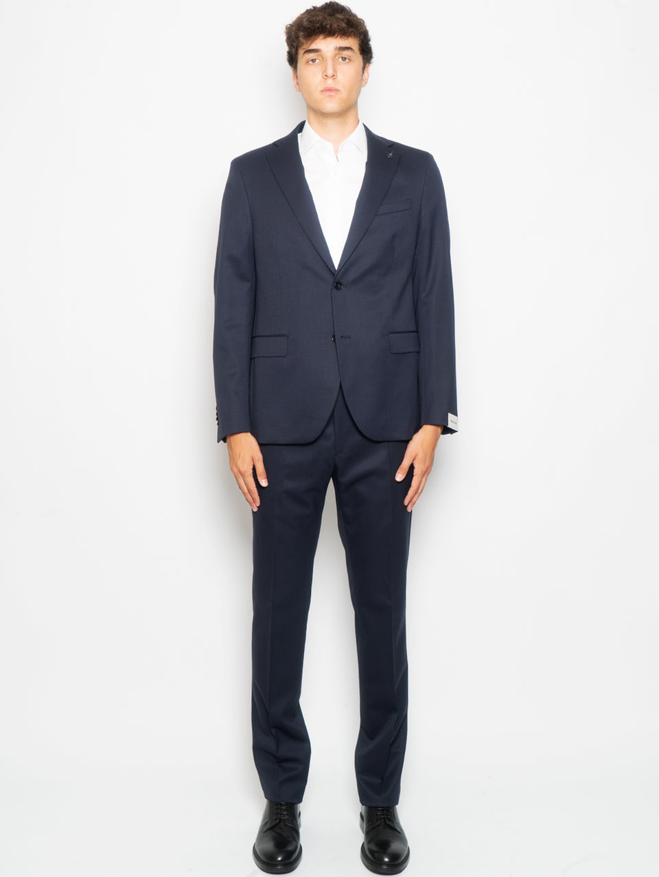 PAOLONI Completo in Lana Stretch Slim Blu