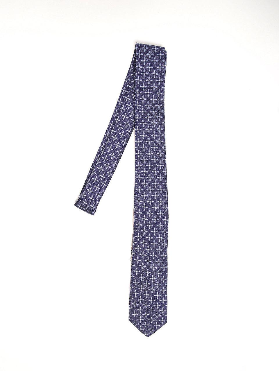 PAOLONI Cravatta Floreale Blu/Celeste