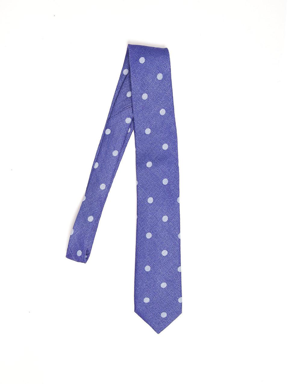 PAOLONI Cravatta Pois Bluette