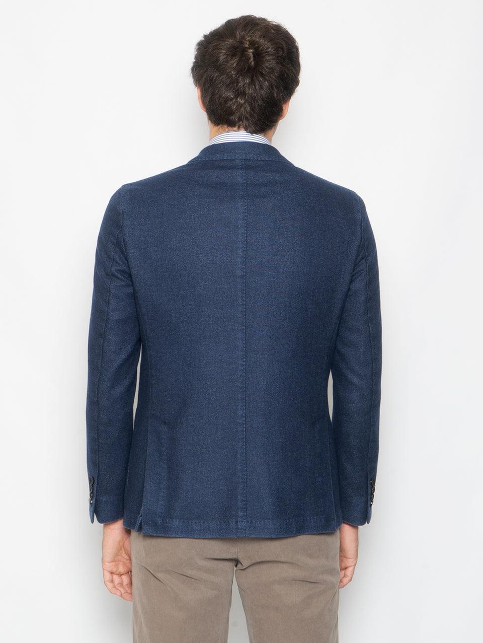 PAOLONI Giacca Doppiopetto Blu Melangè