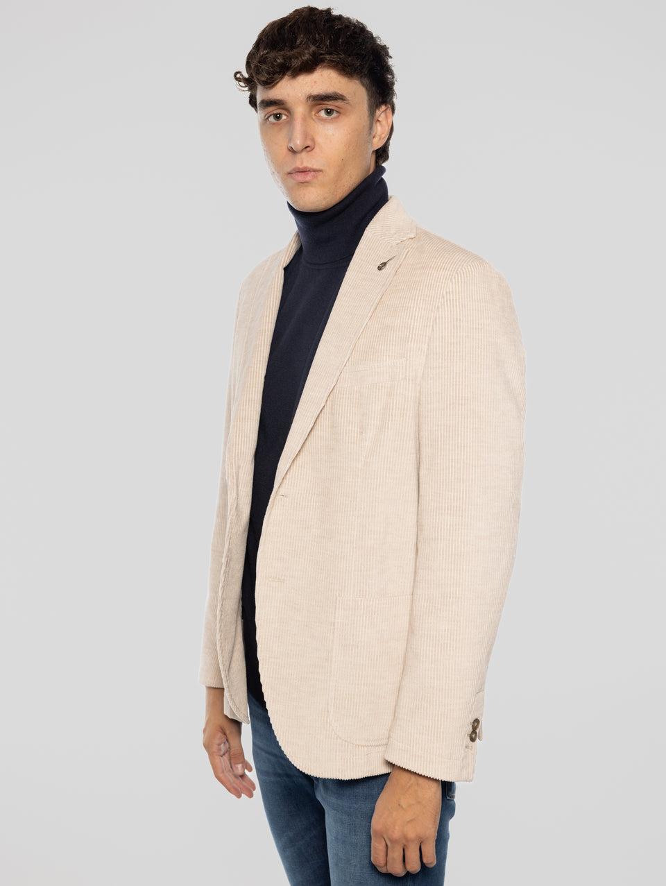 PAOLONI Giacca In Velluto A Coste Beige