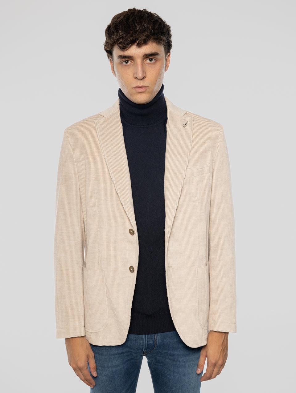 PAOLONI Giacca In Velluto A Coste Beige