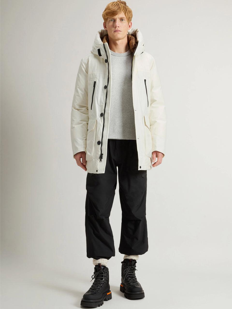 WOOLRICH Parka Arctic In Ramar Cloth Evolution Bianco