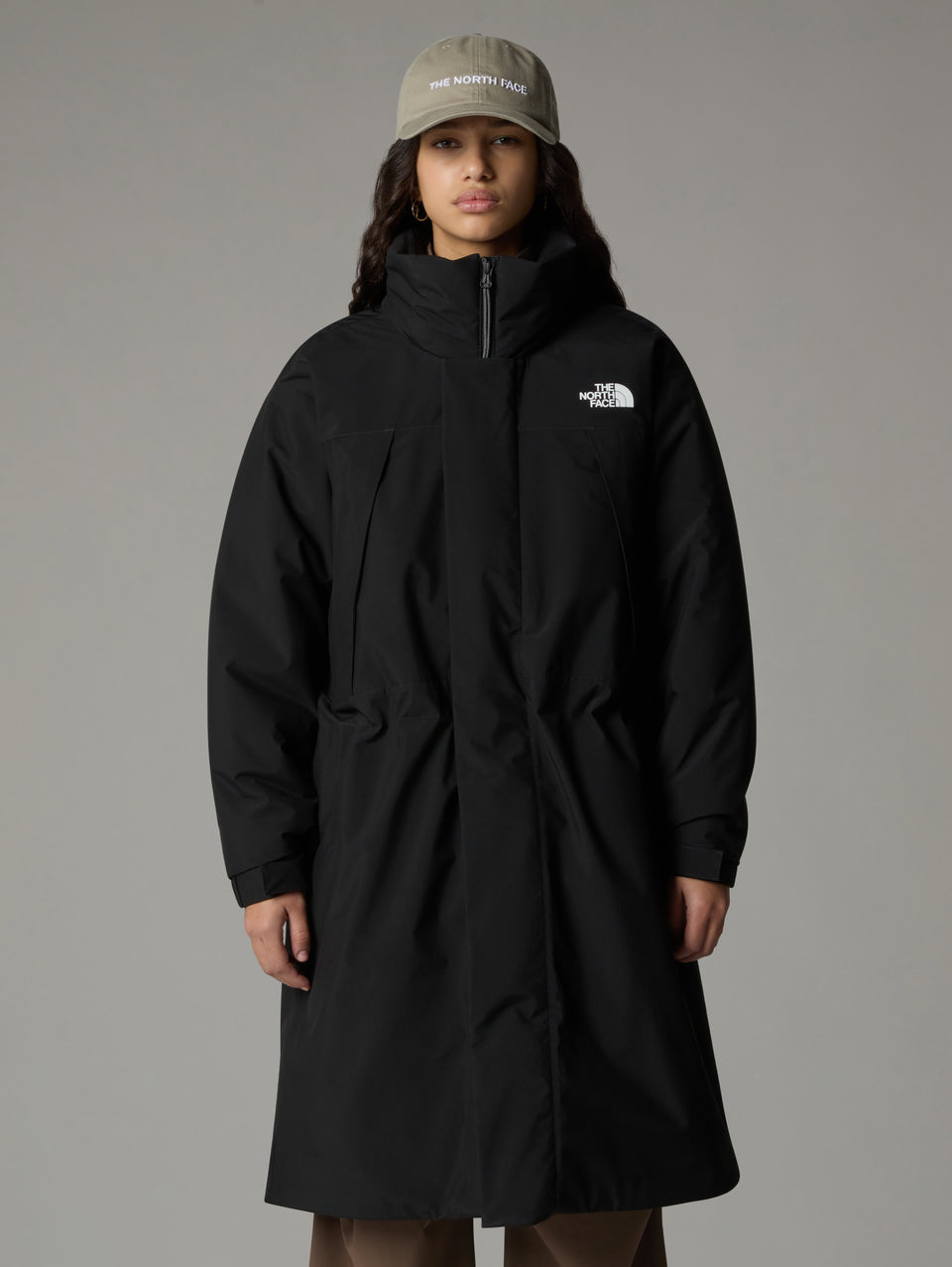 THE NORTH FACE Parka Lungo Imbottito con Cappuccio Nero