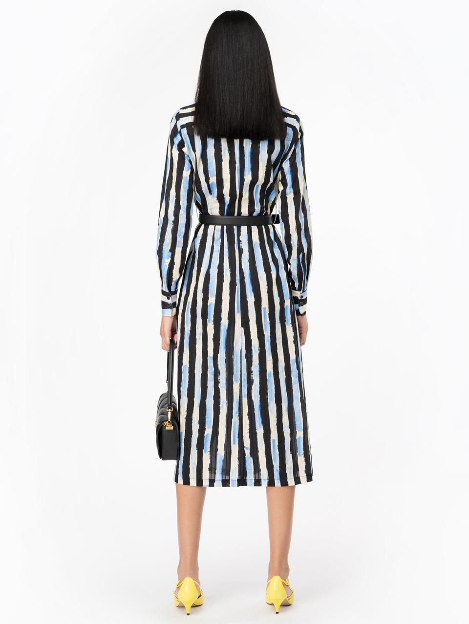 PINKO Abito Chemisier A Righe Nero