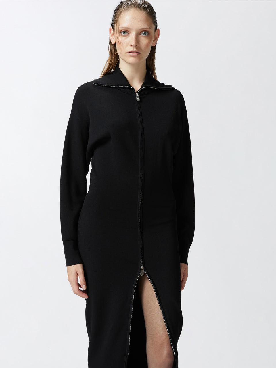 PINKO Abito Longuette In Maglia Nero