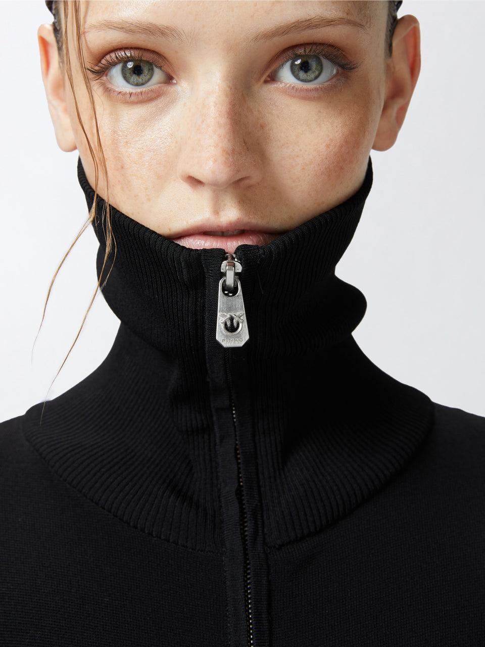 PINKO Abito Longuette In Maglia Nero