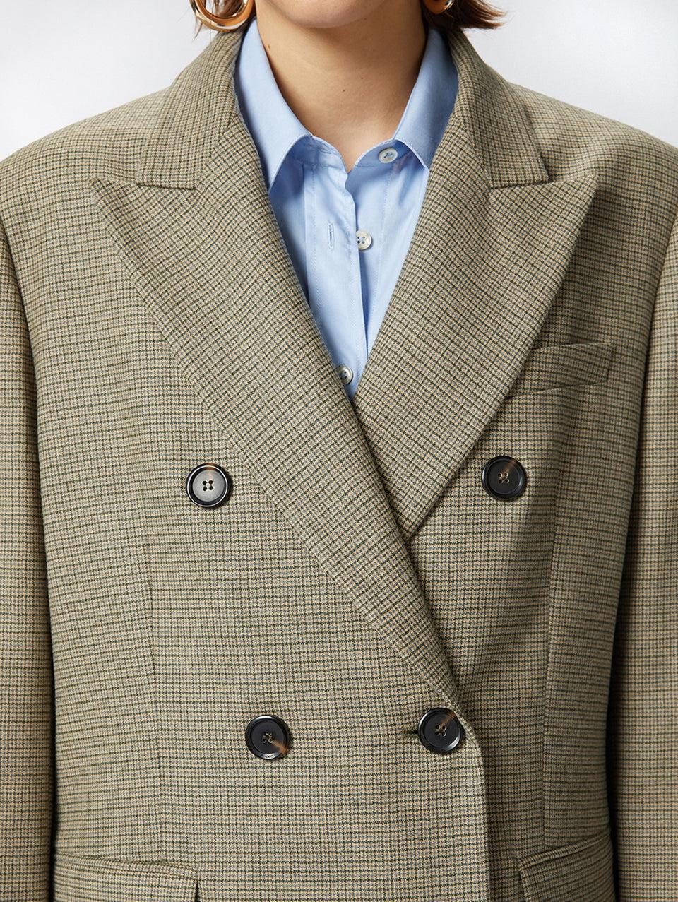 PINKO Blazer Oversize A Micro Quadretti Verde