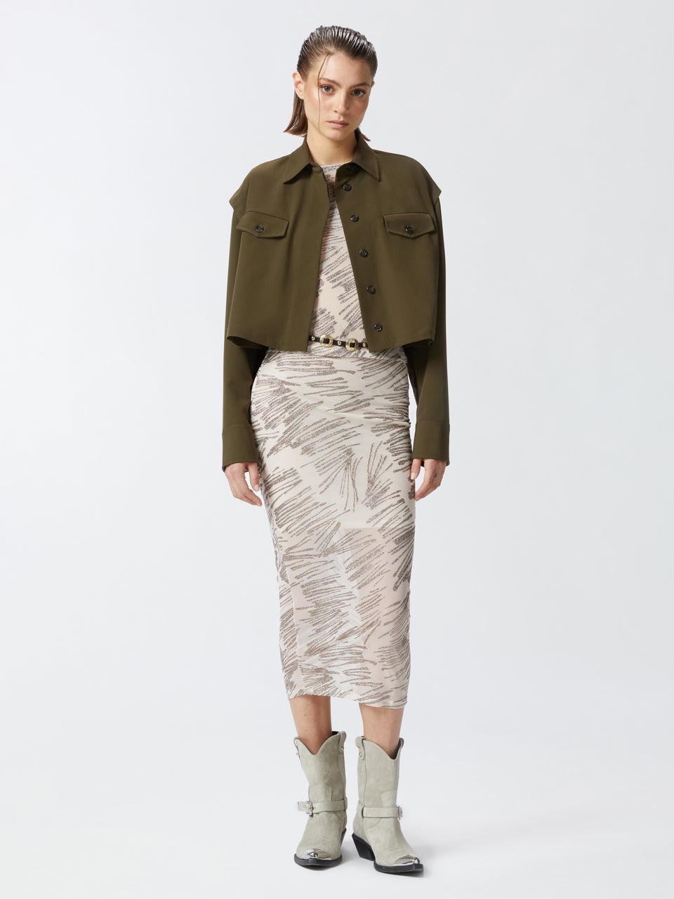 PINKO Camicia Cropped Verde