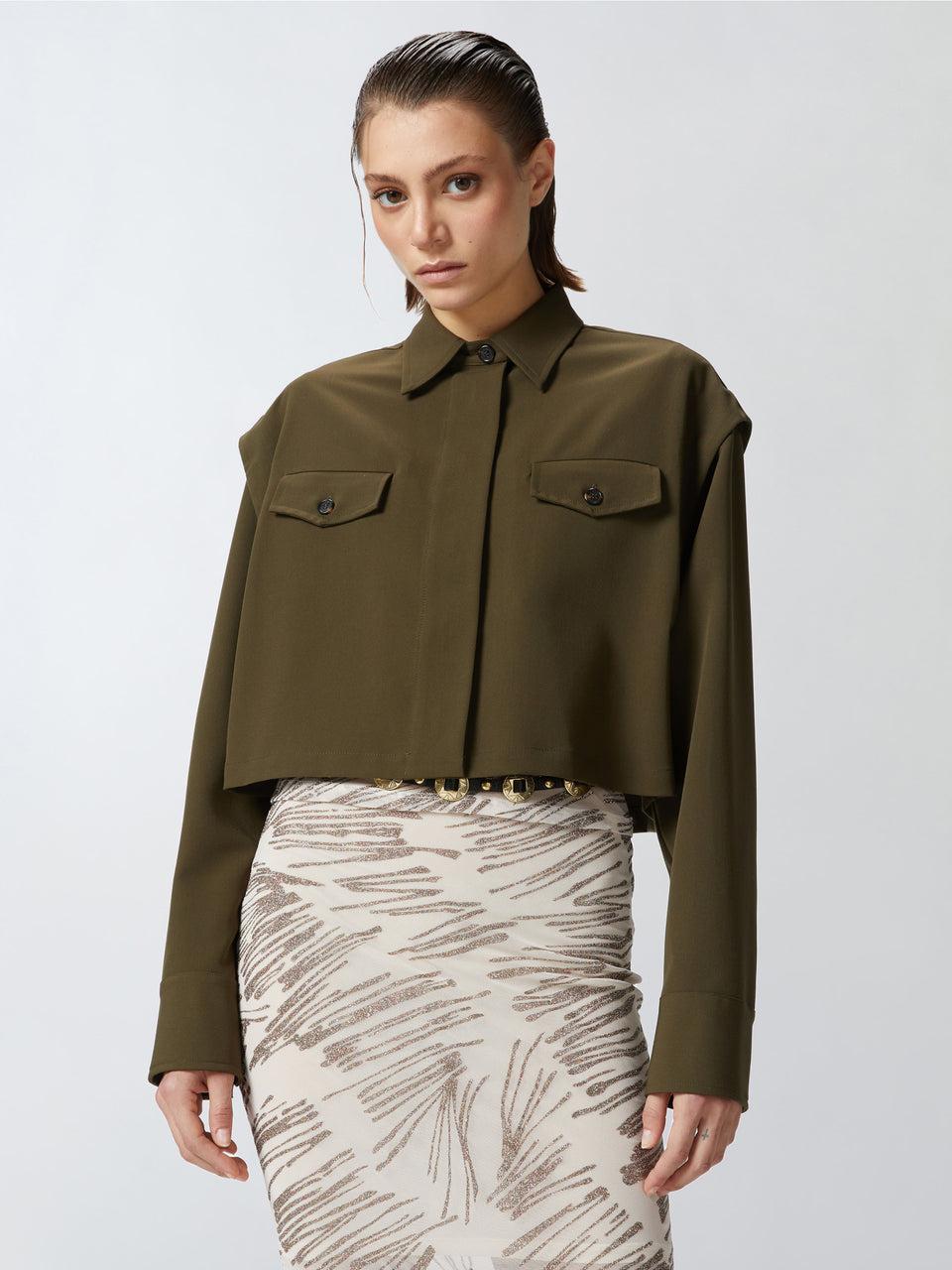PINKO Camicia Cropped Verde