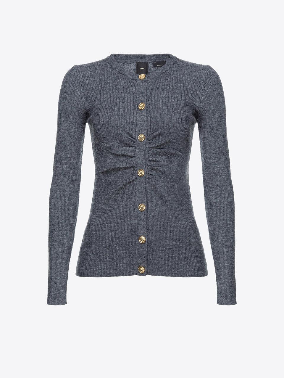 PINKO Cardigan Con Bottoni Dorati Grigio