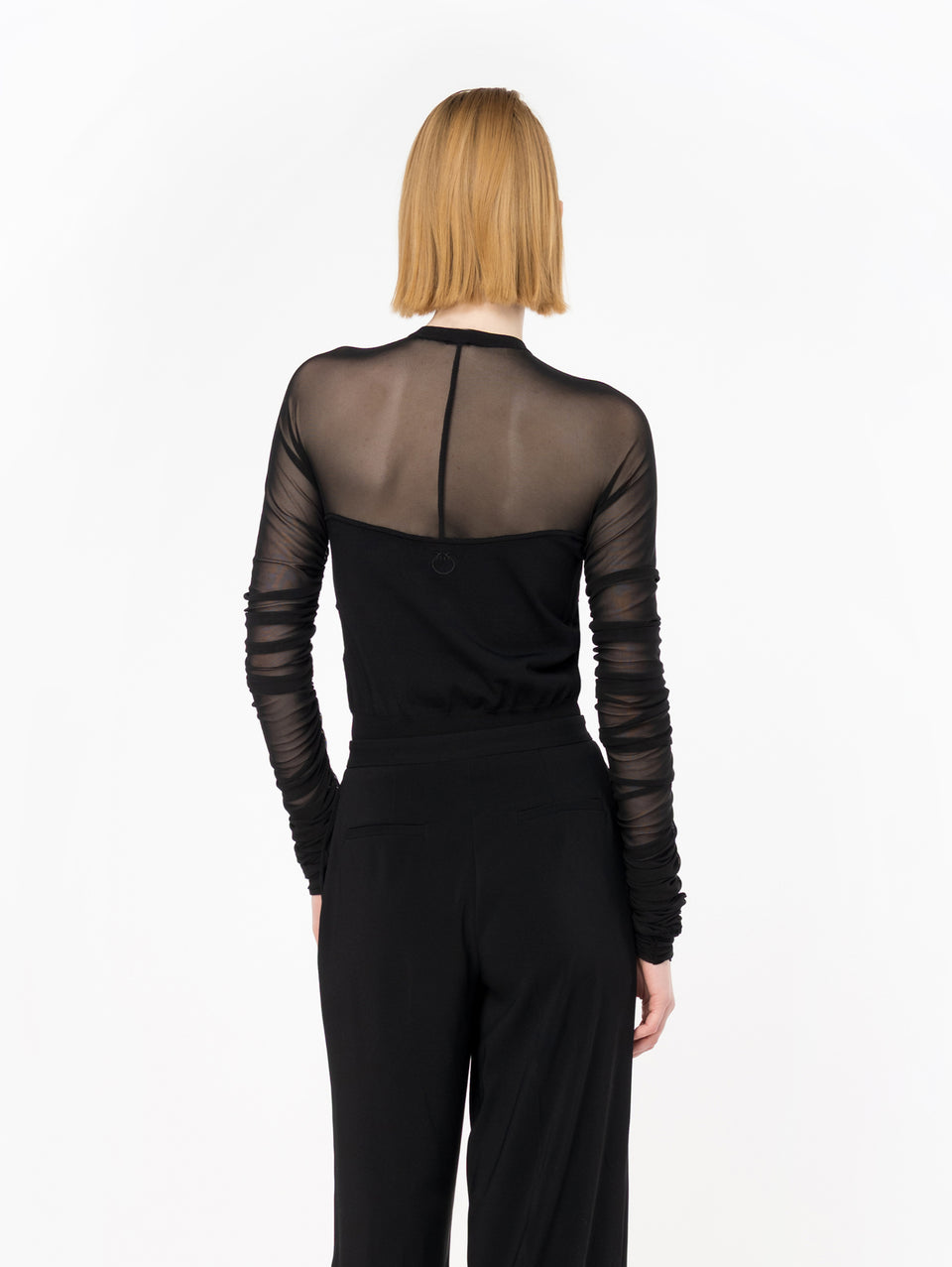 PINKO Cardigan Con Maniche Lunghe In Tulle Nero