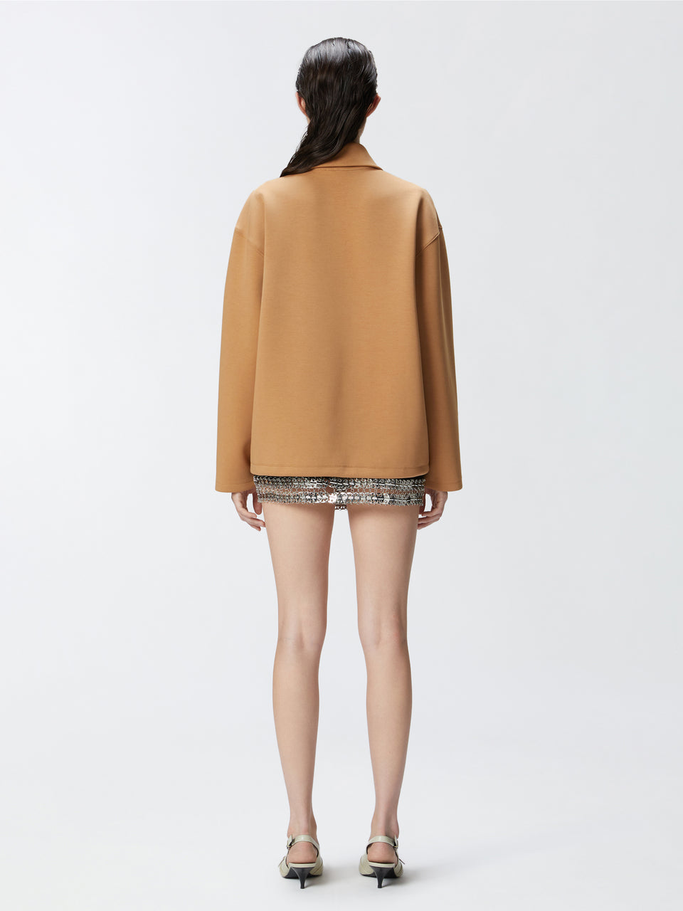 PINKO Felpa In Jersey Con Logo Stampato Bronzo