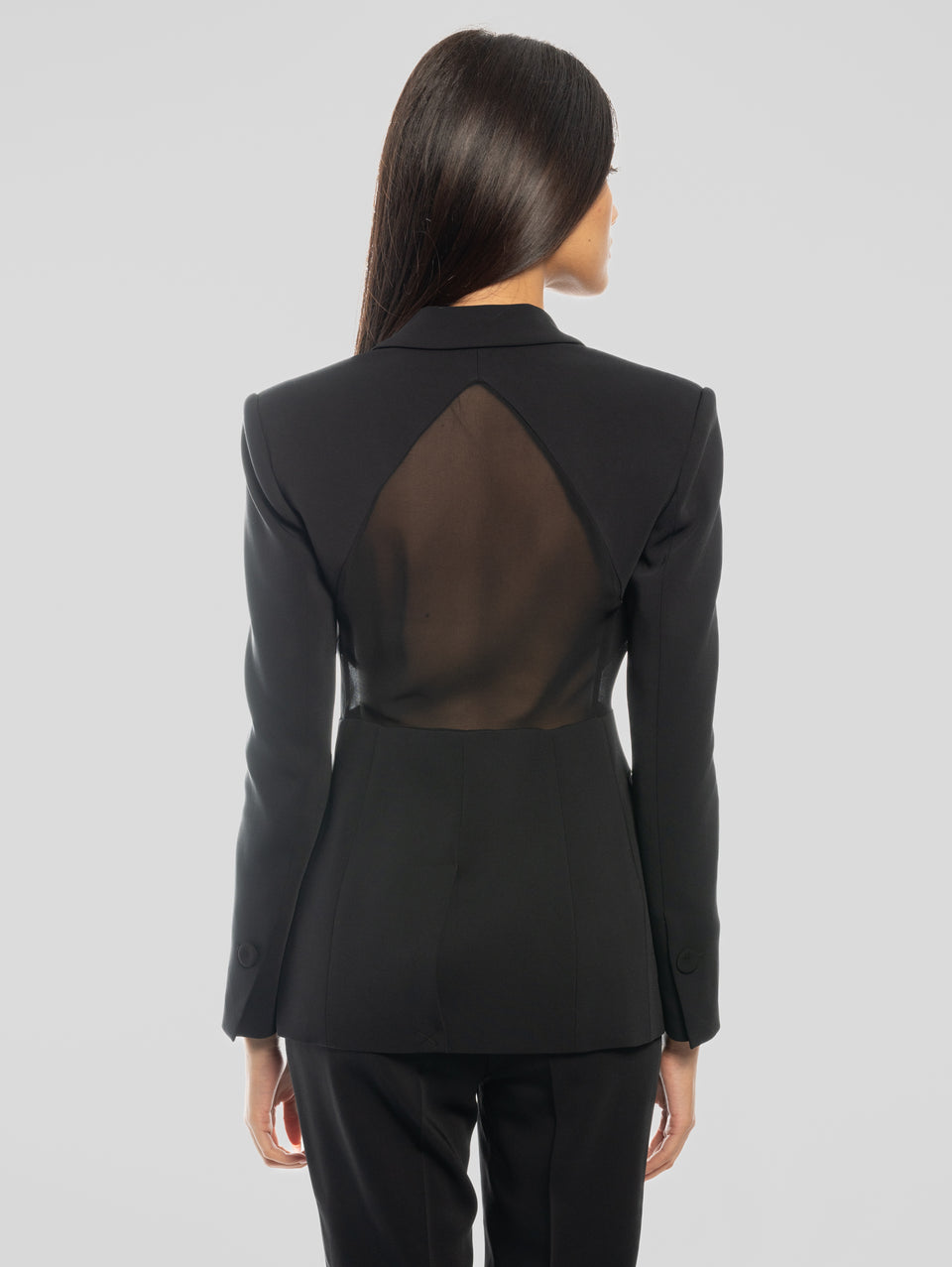 PINKO Giacca Con Inserto In Georgette Nero