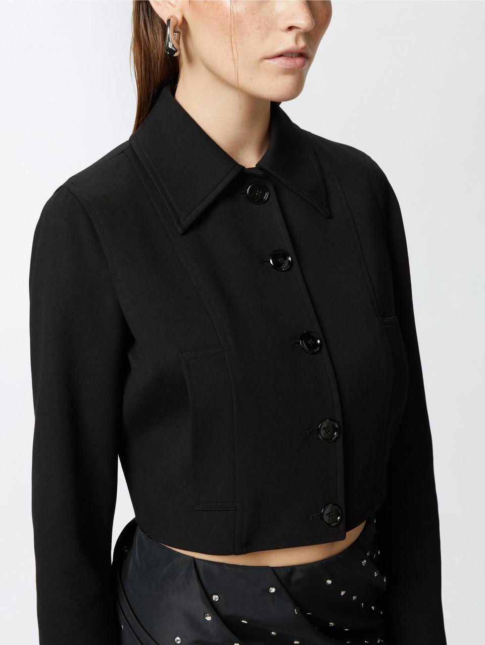 PINKO Giacca Cropped Punto Stoffa Nero