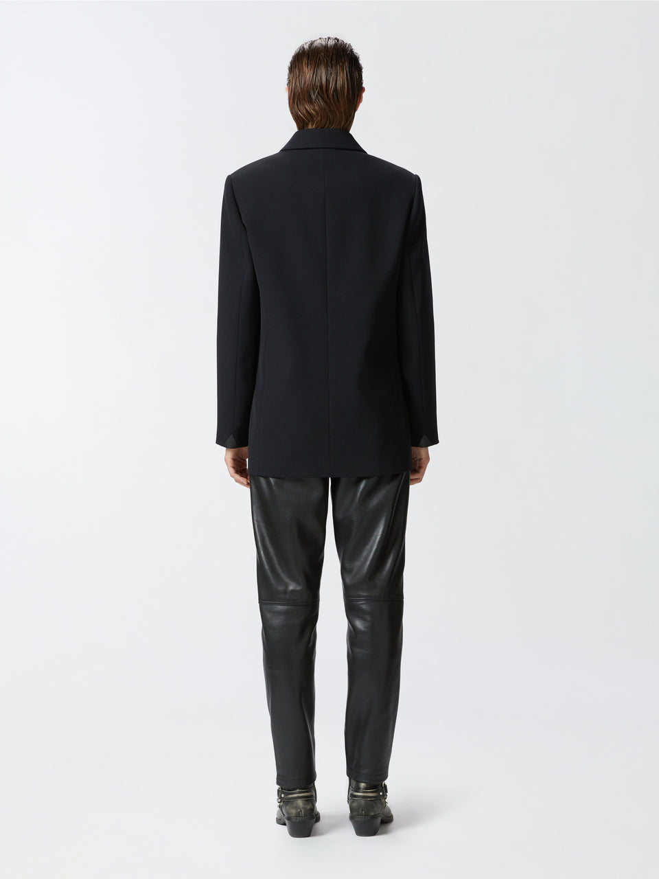 PINKO Giacca Doppio Petto In Twill Nero