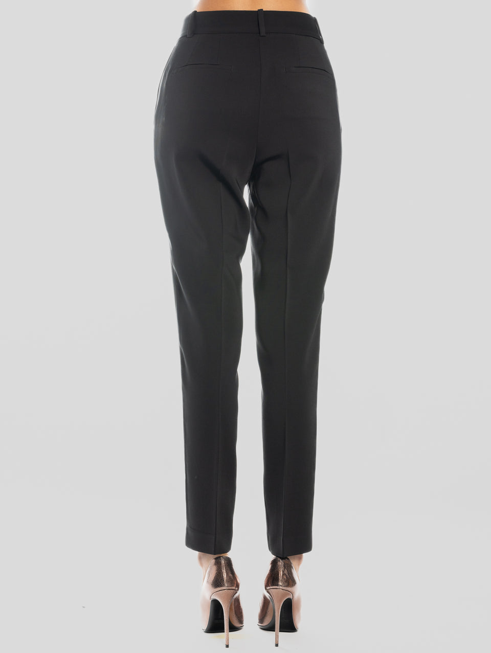 PINKO Pantaloni A Sigarette In Tessuto Cady Nero