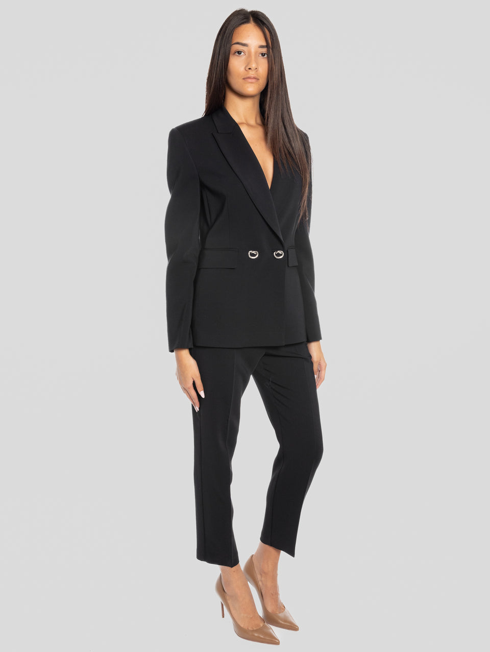 PINKO Pantaloni Eleganti In Cady Tecnico Nero