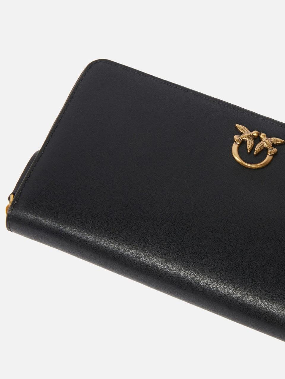 PINKO Portafoglio Zip Around In Pelle Nero