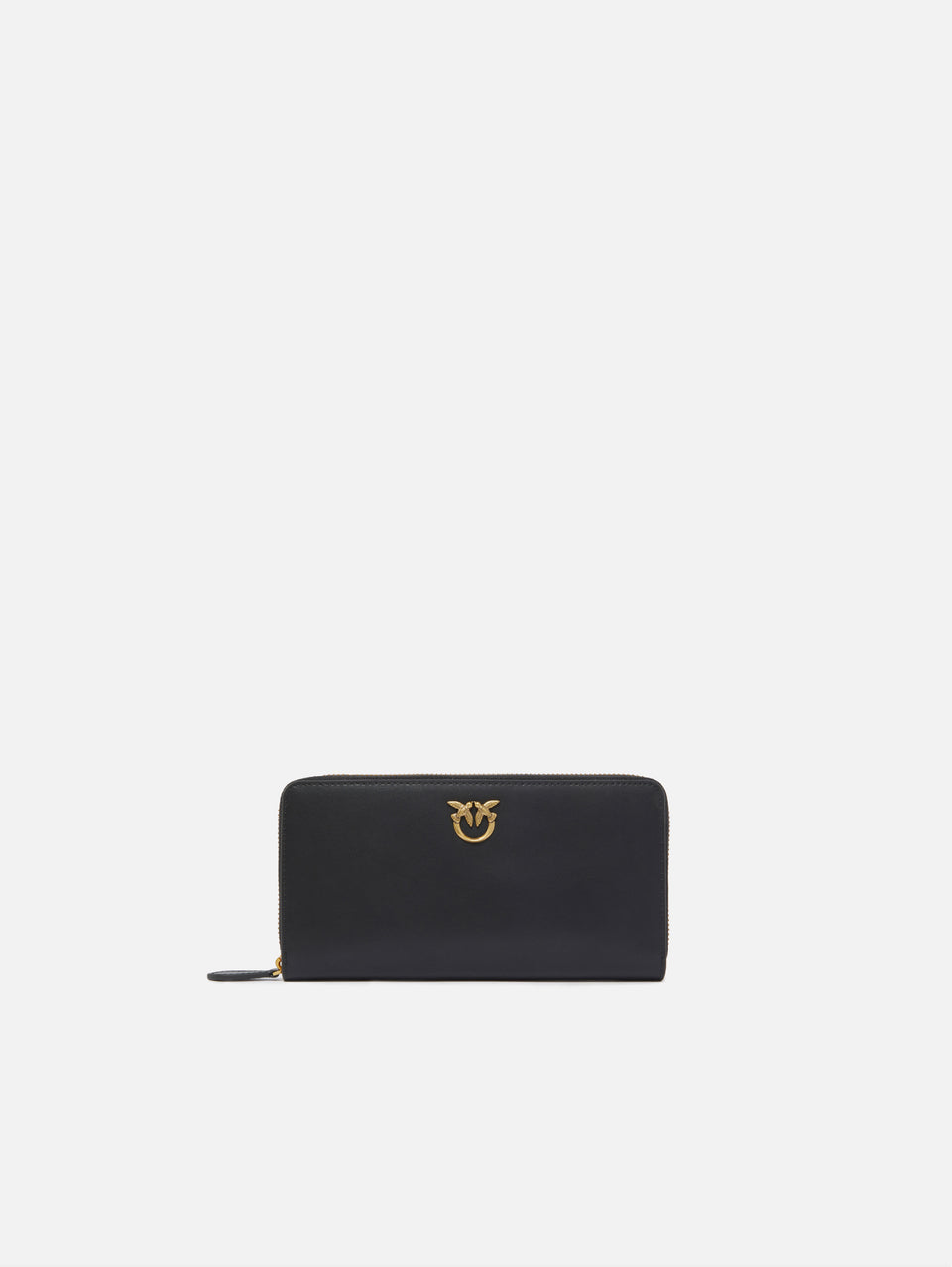 PINKO Portafoglio Zip Around in Pelle Nero