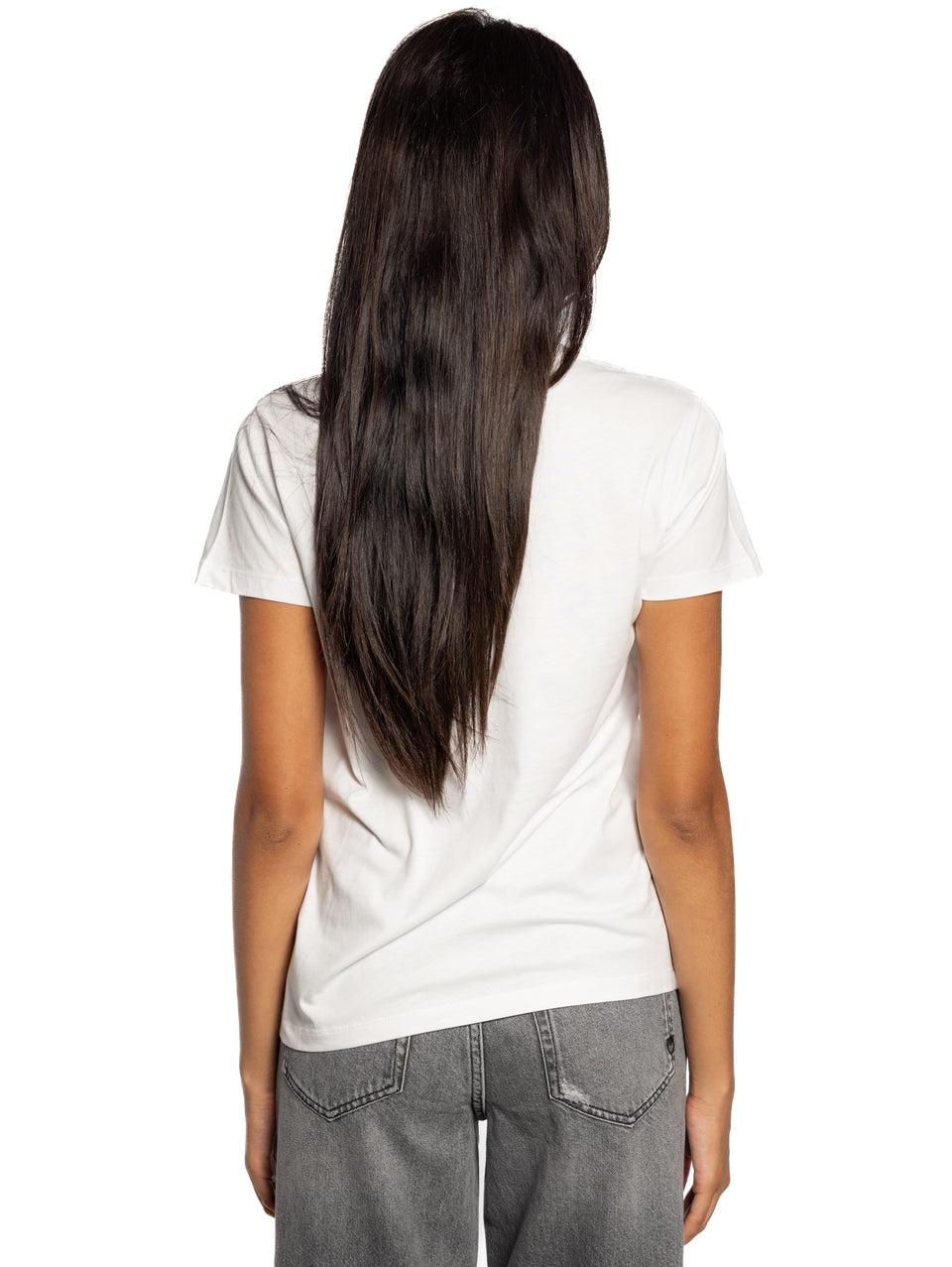 PINKO T-shirt Con Logo Ricamato Bianco