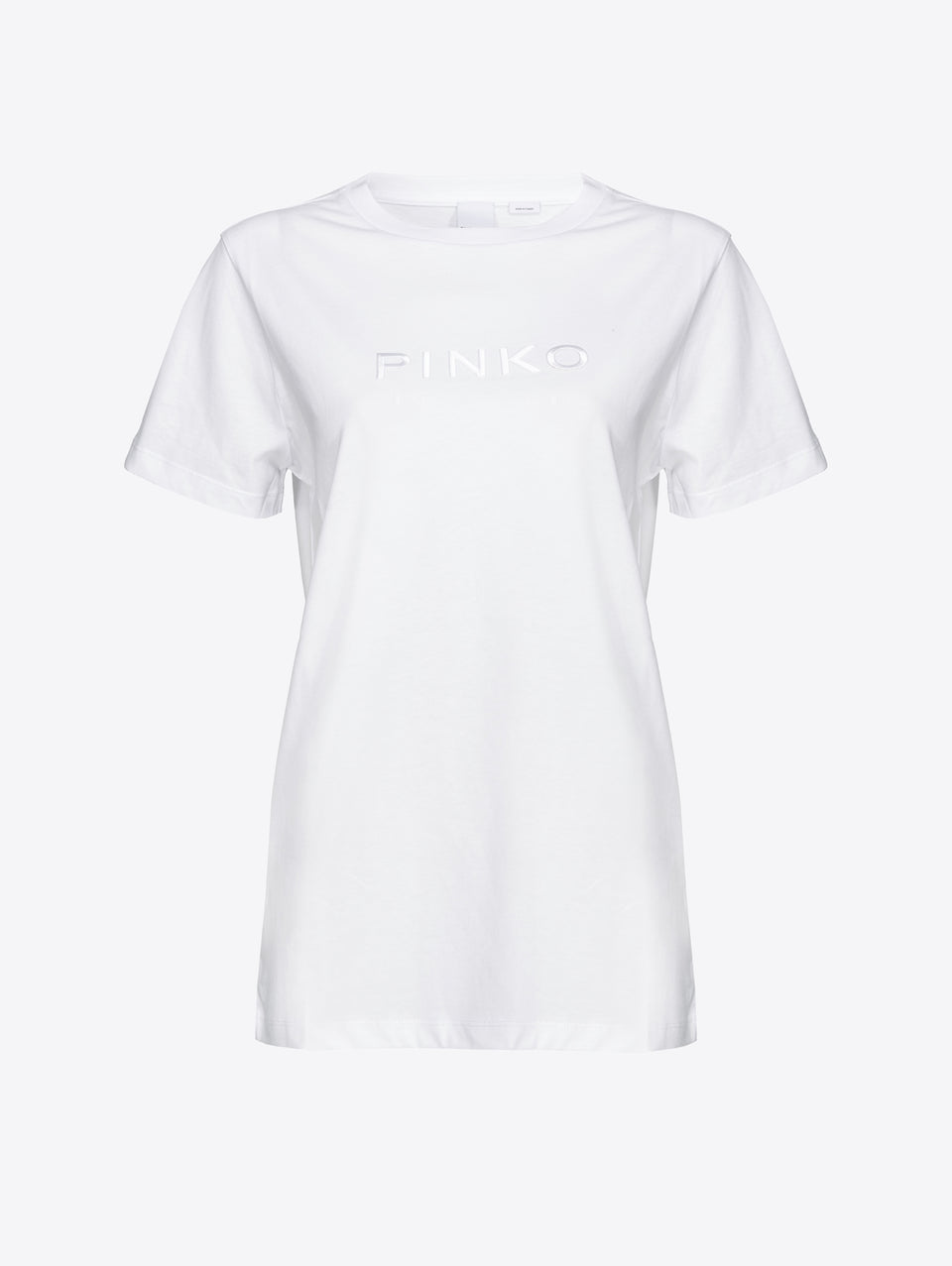 PINKO T-shirt Con Logo Ricamato Bianco