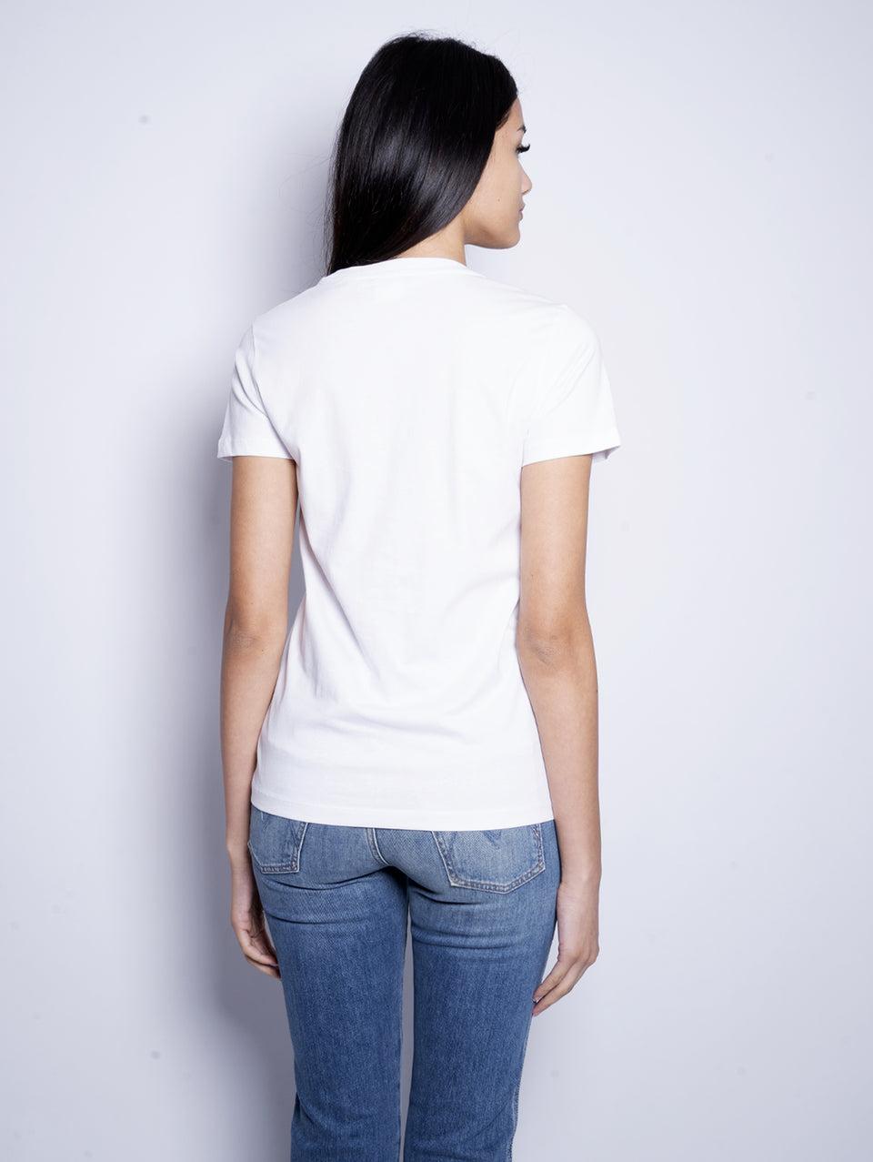 PINKO T-shirt Con Logo Ricamato Bianco