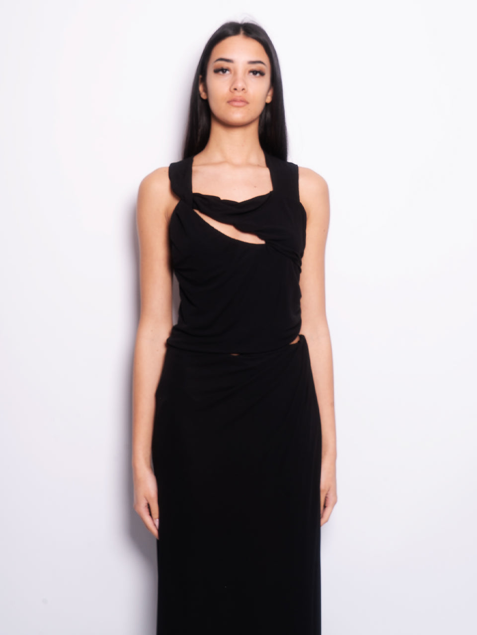 PINKO Top con Dettagli Torchon e Cut-Out Nero