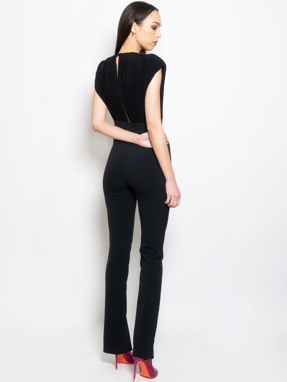 PINKO Tuta Con Scollo Ampio Nero