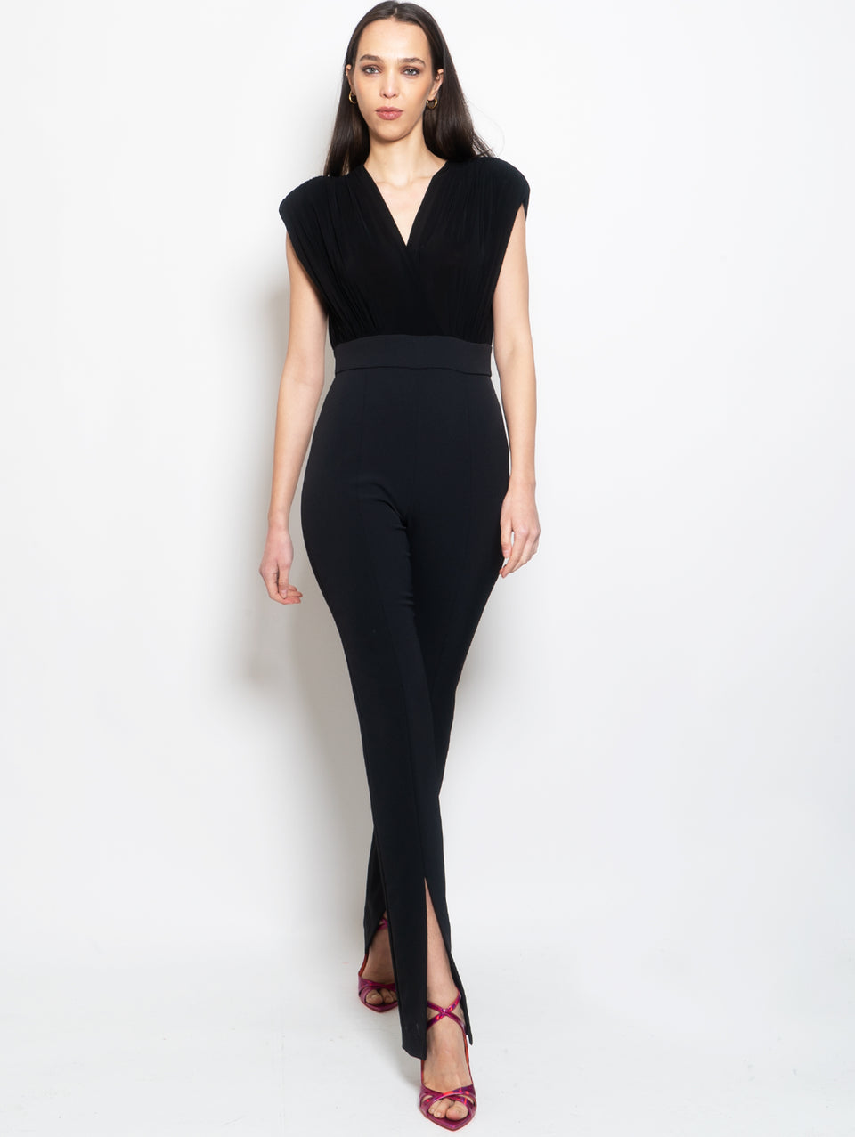 PINKO Tuta con Scollo Ampio Nero